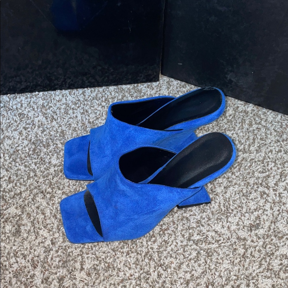 Blue Women's Heeled Sandals